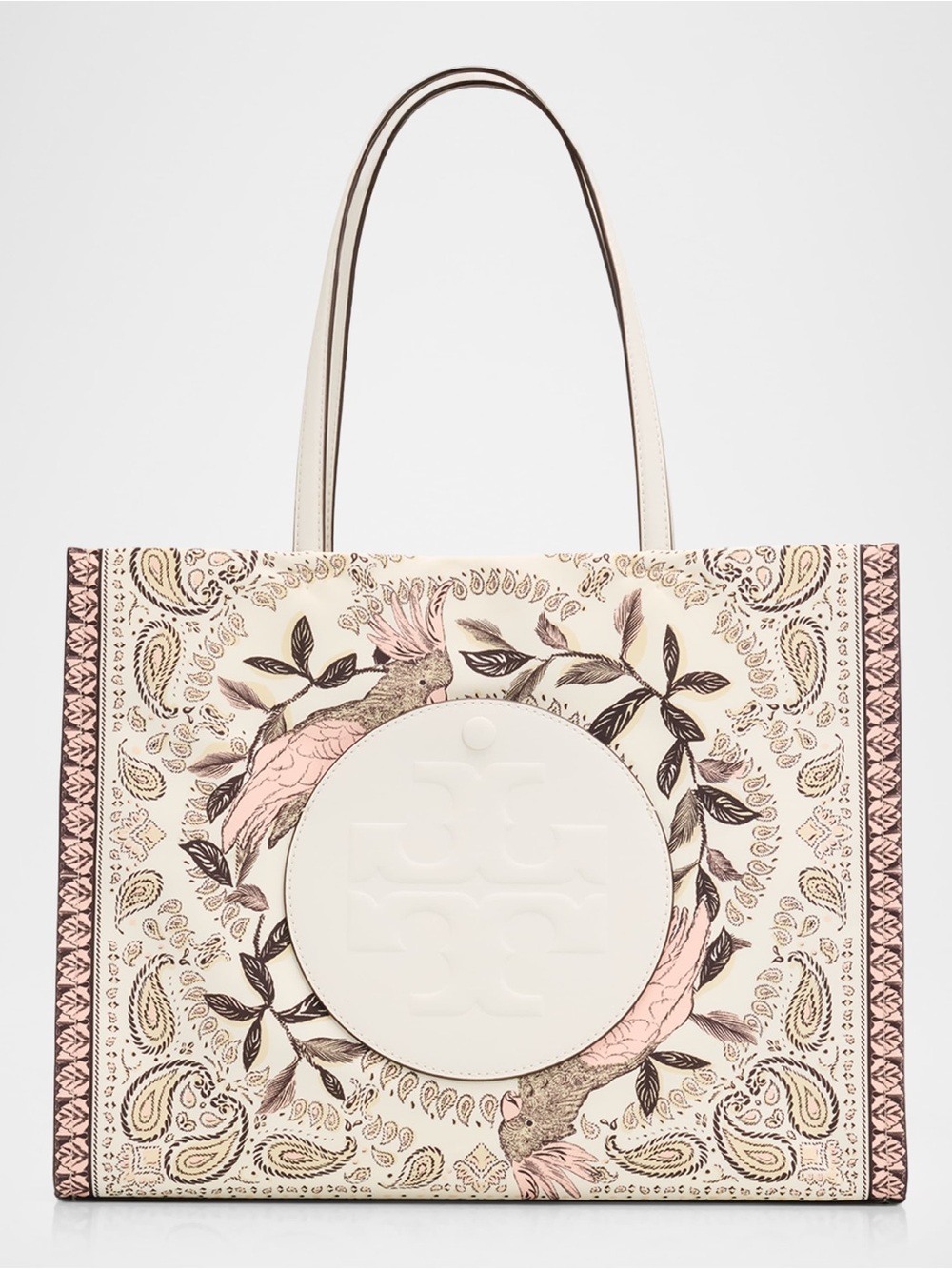Tory Burch Women's Ella Patent Small Tote Pink Cockatoo NWT